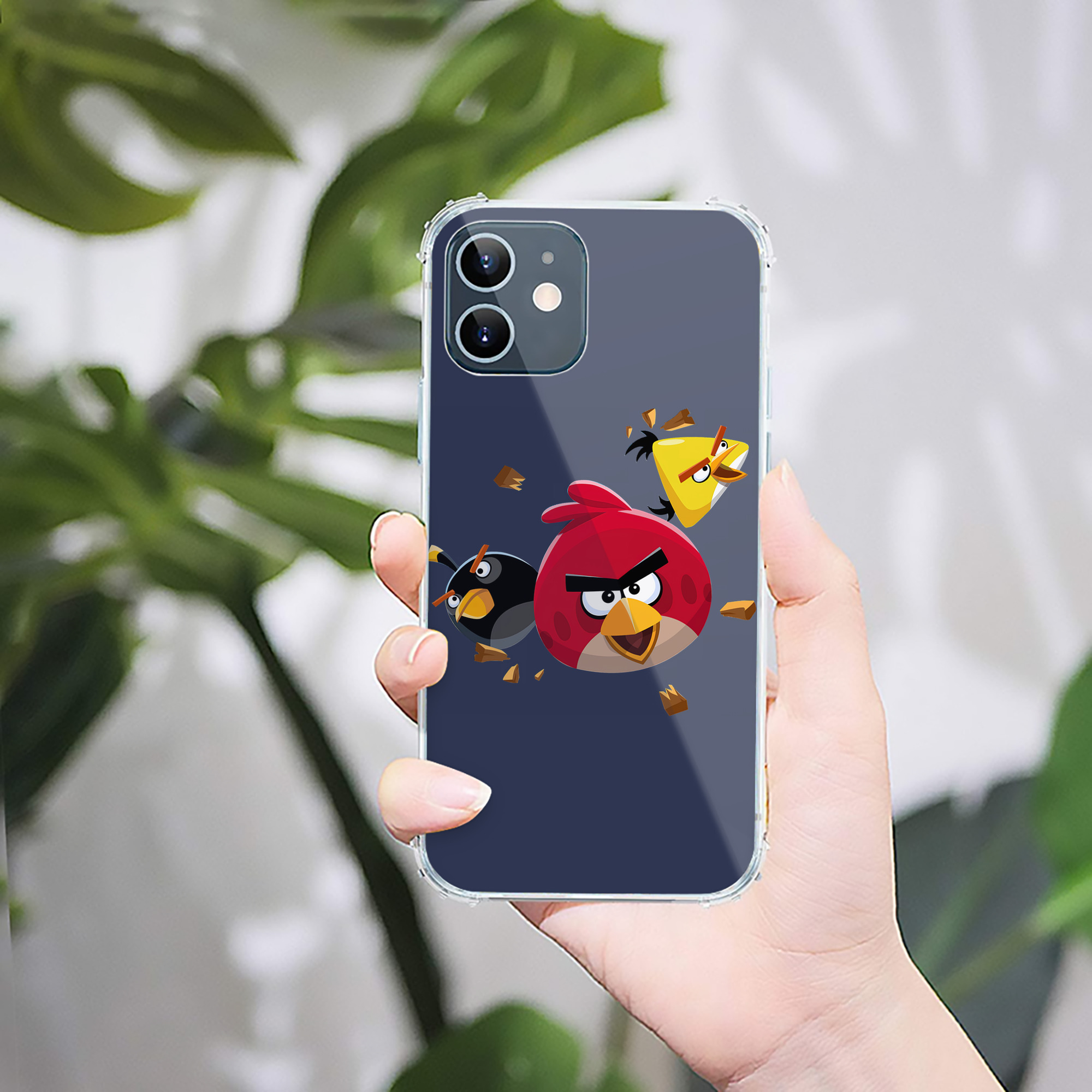 （画像用） Angry Birds アングリーバード 【iPhone 12シリーズ対応】透明スマホケース（クリアソフトケース）